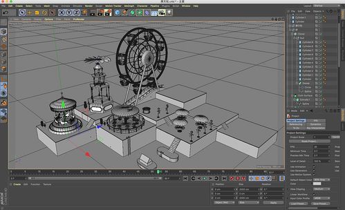 动漫游戏开发中的游乐园场景建模 白模临摹的艺术与技巧